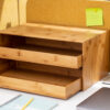 WOODEN BAMBOO DOCUMENT DRAWER TYPE PRESENTER