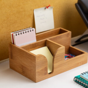 WOODEN BAMBOO DESK ORGANIZER