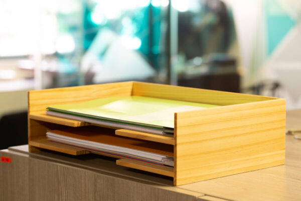 WOODEN BAMBOO DOCUMENT HOLDER PRESENTER