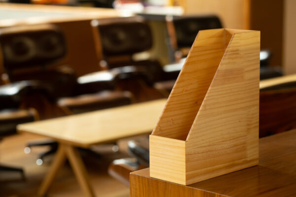 WOODEN BAMBOO FILE HOLDER (SMALL)