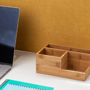 WOODEN BAMBOO DESK ORGANIZER