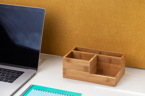 WOODEN BAMBOO DESK ORGANIZER