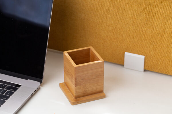 WOODEN BAMBOO PEN HOLDER