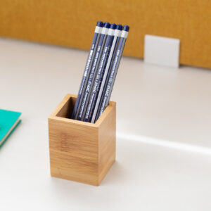 WOODEN BAMBOO PEN HOLDER