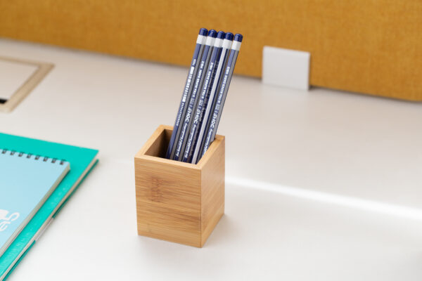 WOODEN BAMBOO PEN HOLDER