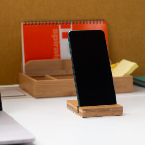 WOODEN BAMBOO MOBILE HOLDER